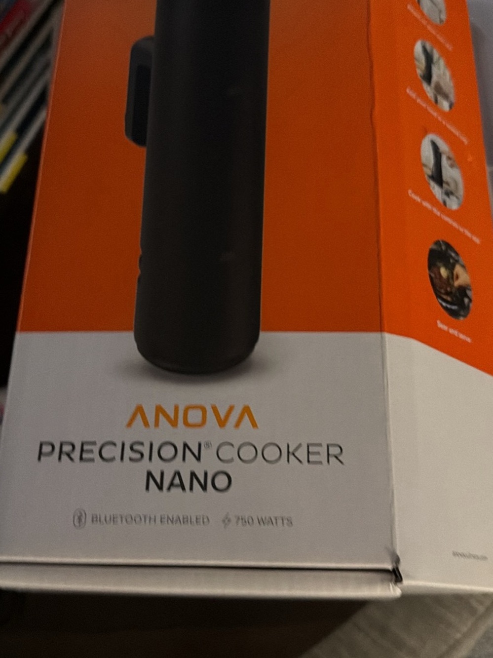 Immersion Circulator Sous Vide Cooker in Black with Clear Container